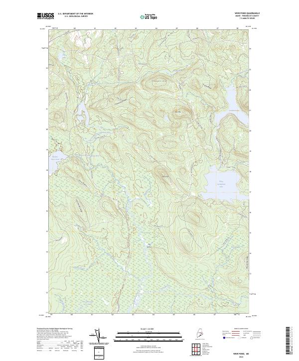 Weir Pond topographic map thumbnail