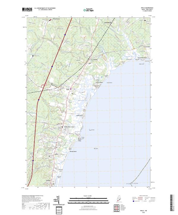 Wells topographic map thumbnail