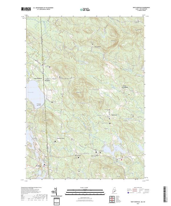 West Newfield topographic map thumbnail