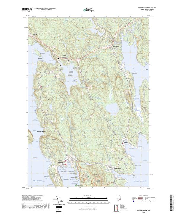 Winter Harbor 2024 topographic map thumbnail