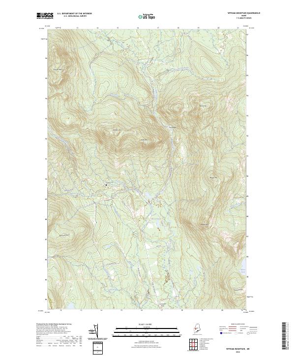 Witham Mountain topographic map thumbnail