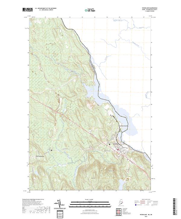 Woodland topographic map thumbnail