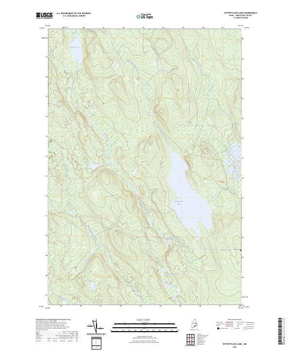 Wytopitlock Lake 2024 topographic map thumbnail