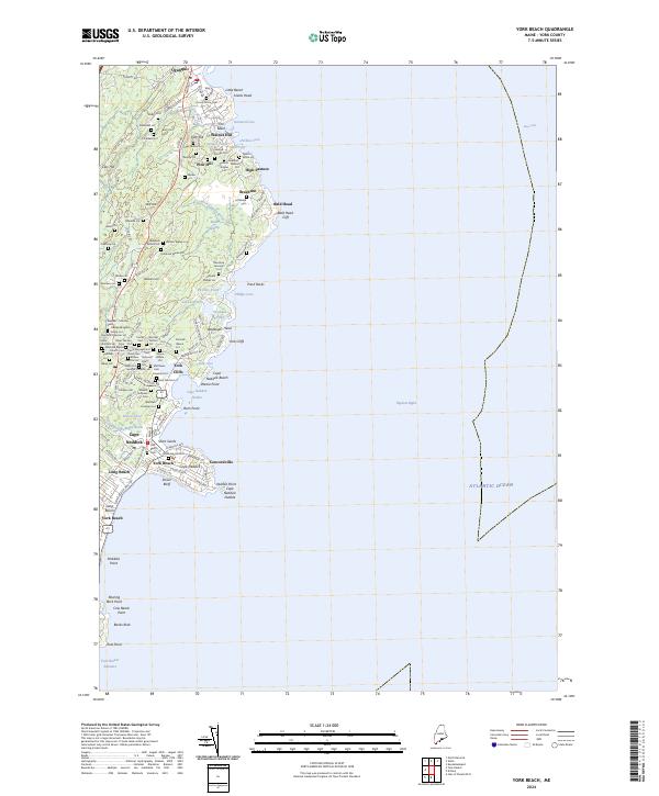 York Beach topographic map thumbnail