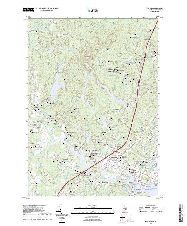 York Harbor 2024 topographic map thumbnail