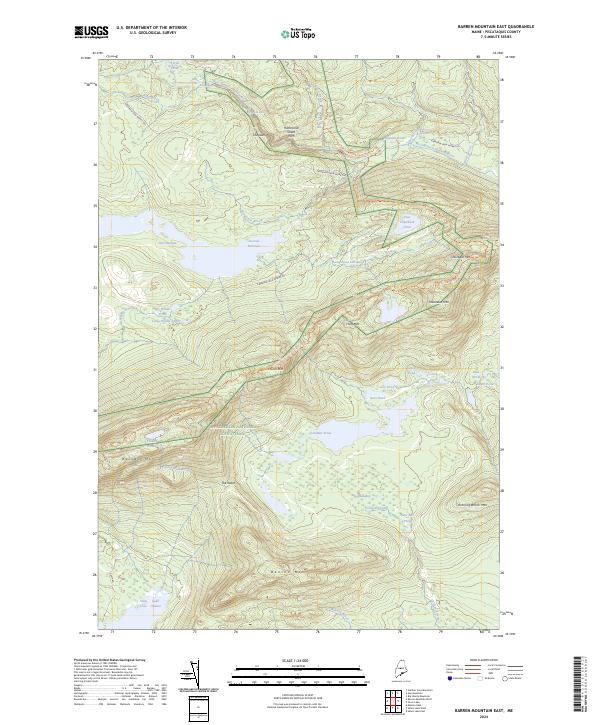 Barren Mountain East topographic map thumbnail