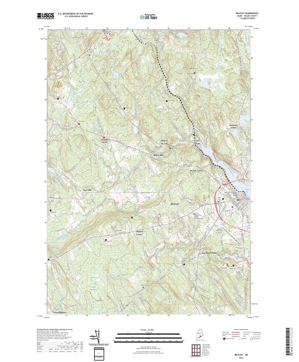 Belfast topographic map thumbnail