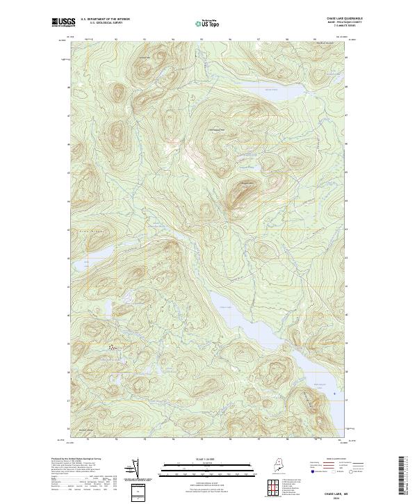Chase Lake topographic map thumbnail