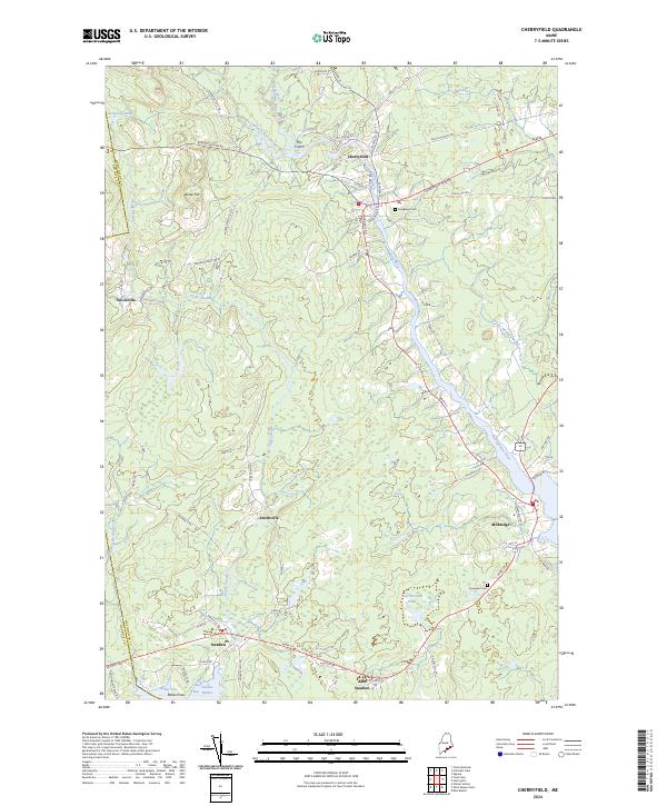 Cherryfield topographic map thumbnail
