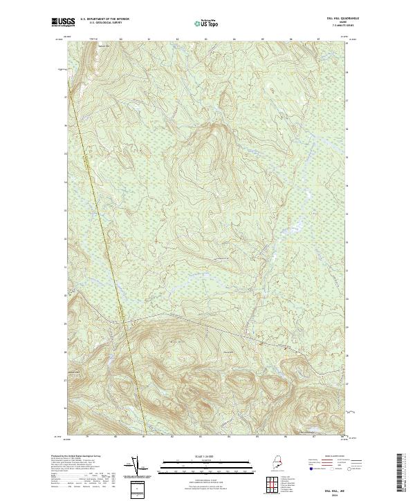 Dill Hill topographic map thumbnail