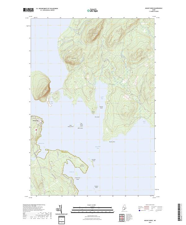 Mount Kineo topographic map thumbnail