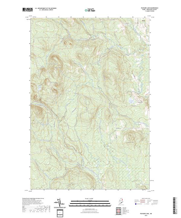 Packard Lake topographic map thumbnail