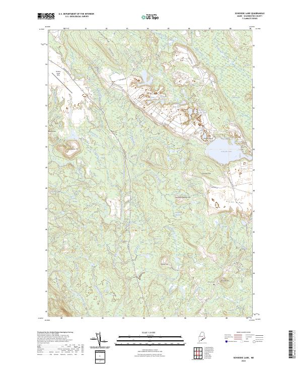 Schoodic Lake topographic map thumbnail