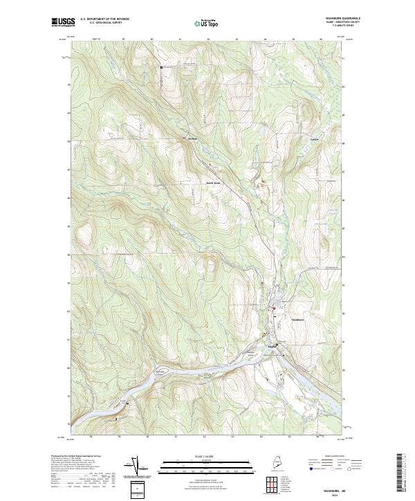 Washburn topographic map thumbnail