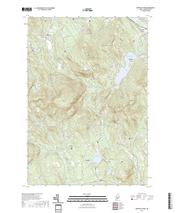 Worthley Pond topographic map thumbnail