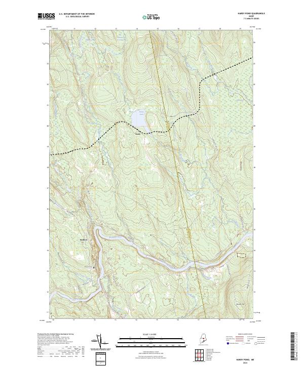Hardy Pond topographic map thumbnail