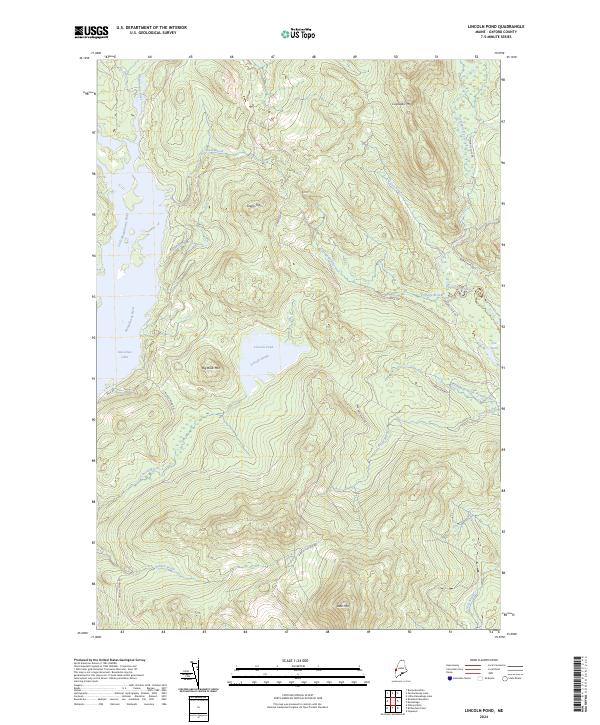 Lincoln Pond topographic map thumbnail