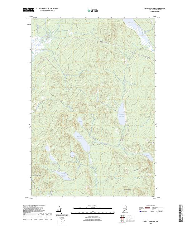 Saint John Ponds topographic map thumbnail