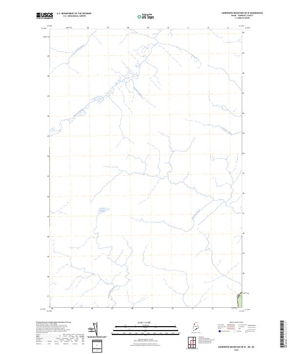 Hardwood Mountain OE W topographic map thumbnail