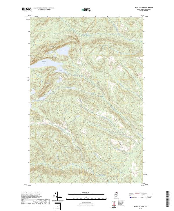 Deboullie Pond topographic map thumbnail