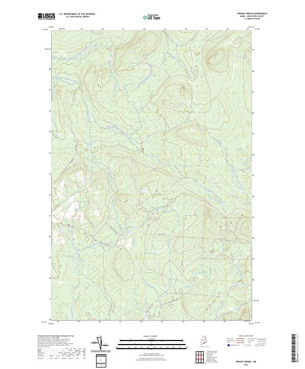 Spinney Brook topographic map thumbnail