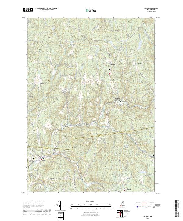 Alstead topographic map thumbnail