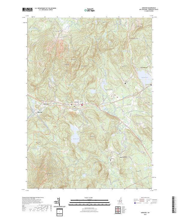 Andover topographic map thumbnail