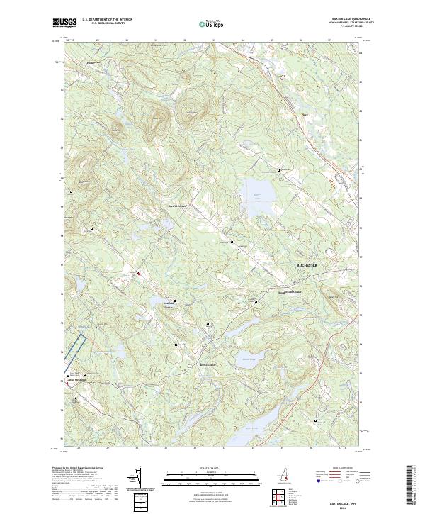Baxter Lake topographic map thumbnail