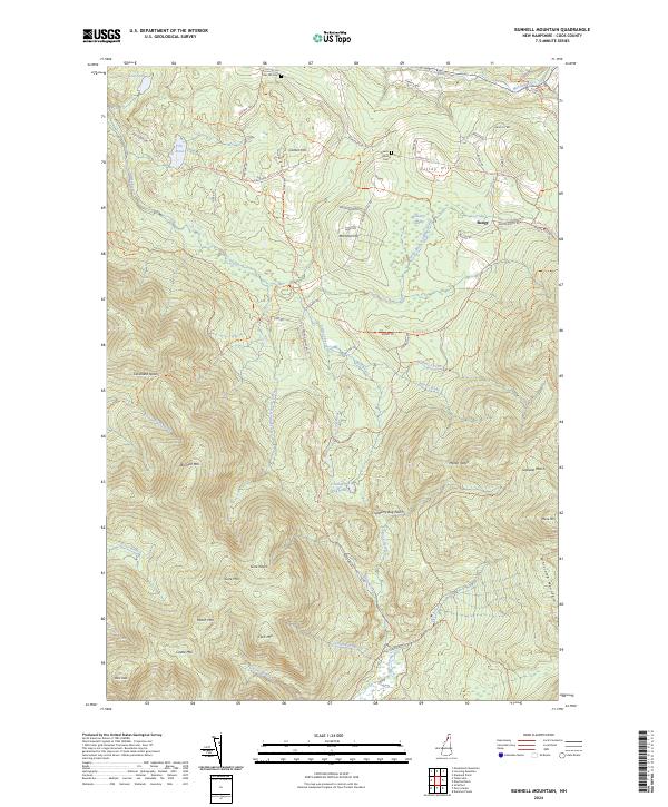 Bunnell Mountain topographic map thumbnail