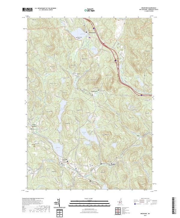 Bradford topographic map thumbnail
