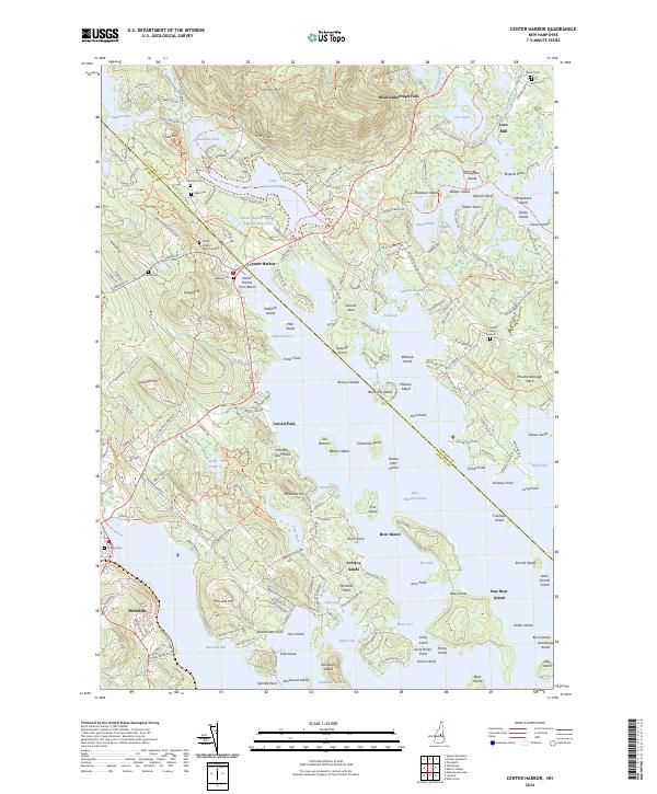 Center Harbor topographic map thumbnail