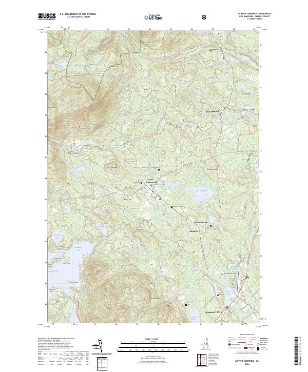 Center Sandwich topographic map thumbnail