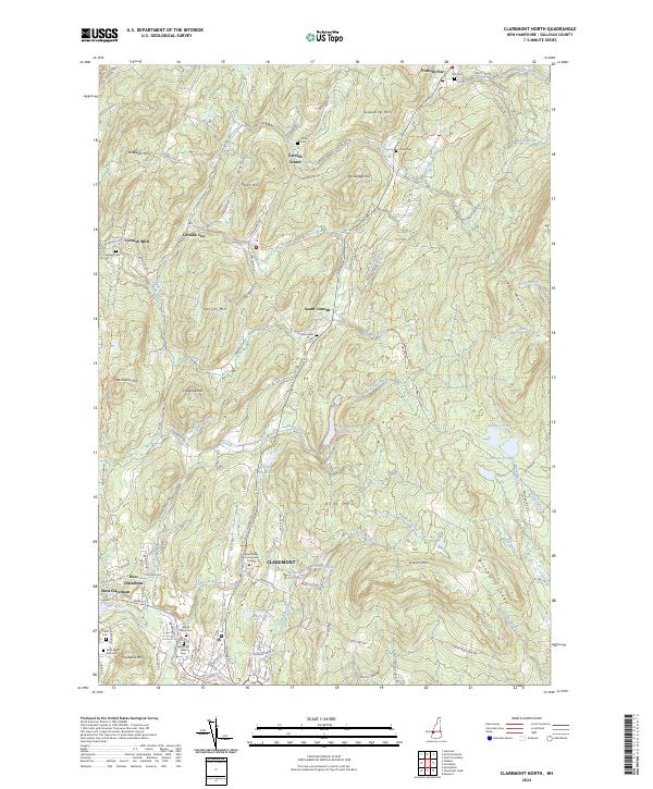 Claremont North topographic map thumbnail