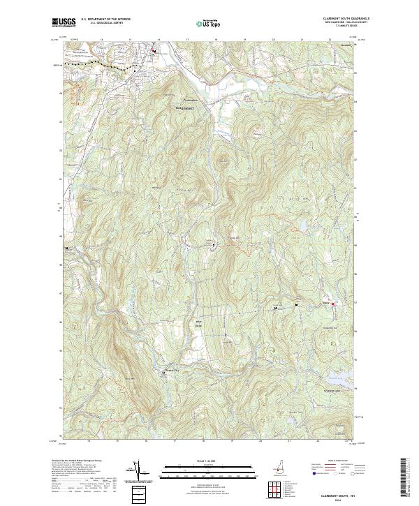 Claremont South topographic map thumbnail