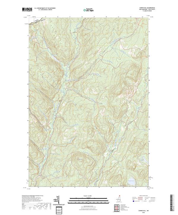 Cowen Hill topographic map thumbnail