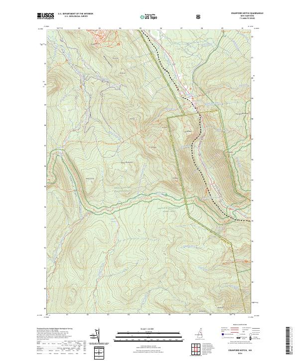 Crawford Notch topographic map thumbnail