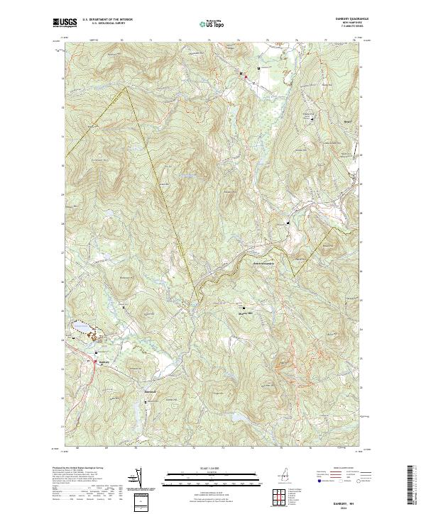Danbury topographic map thumbnail