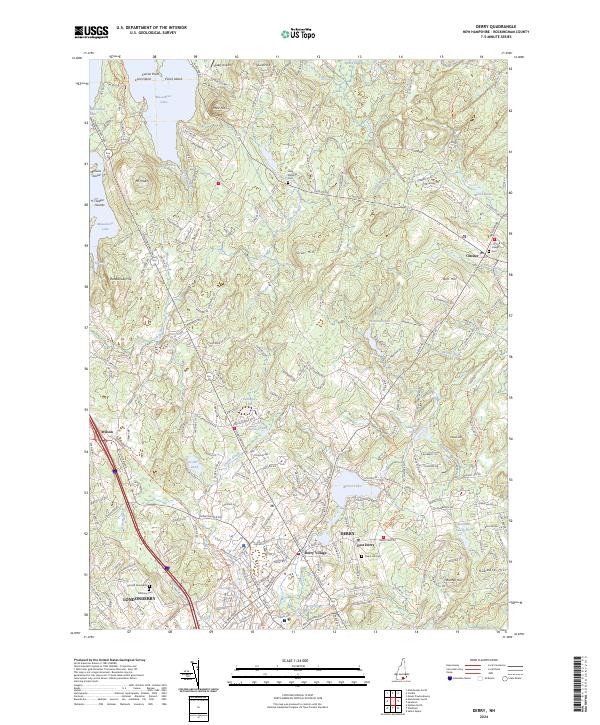 Derry topographic map thumbnail