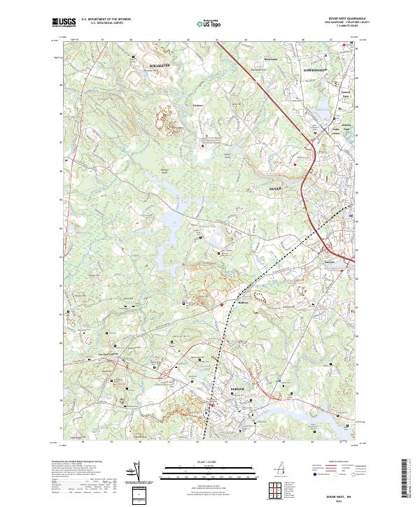 Dover West topographic map thumbnail