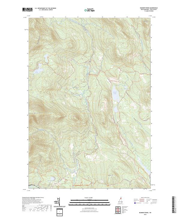 Dummer Ponds topographic map thumbnail