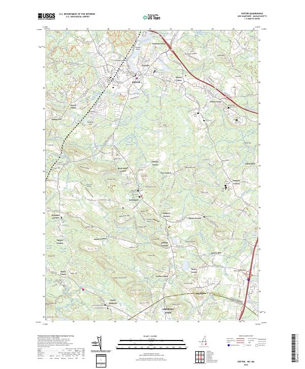 Exeter topographic map thumbnail