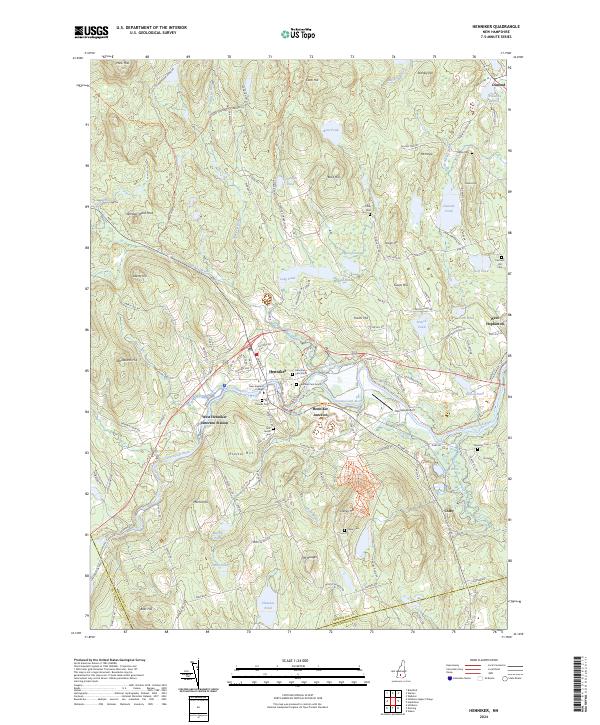 Henniker topographic map thumbnail