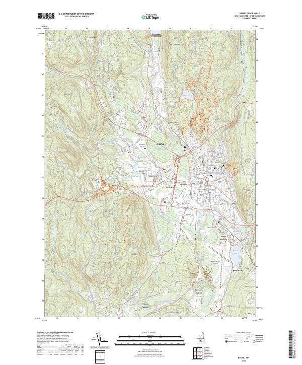 Keene topographic map thumbnail