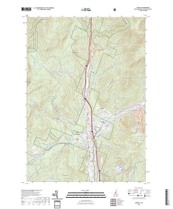 Lincoln topographic map thumbnail