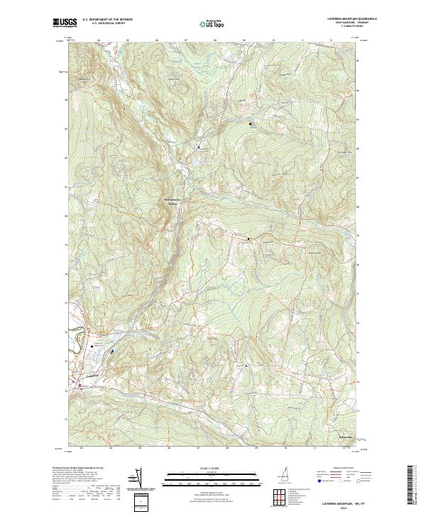 Lovering Mountain topographic map thumbnail
