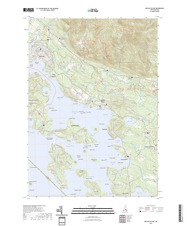 Melvin Village topographic map thumbnail