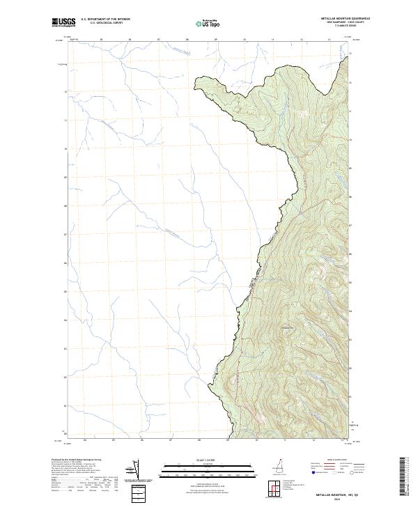 Metallak Mountain topographic map thumbnail