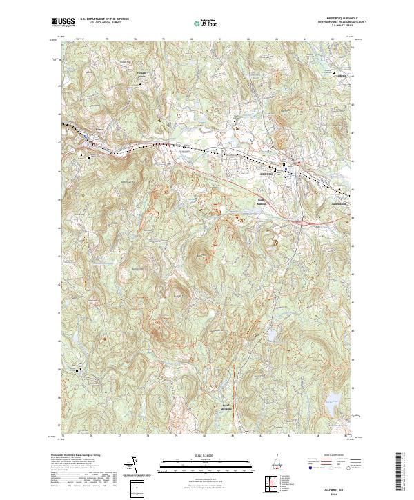 Milford topographic map thumbnail