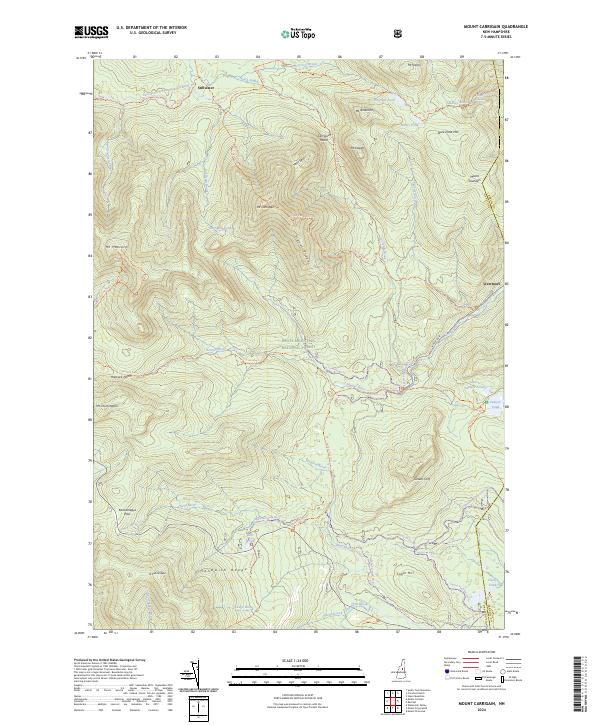 Mount Carrigain topographic map thumbnail