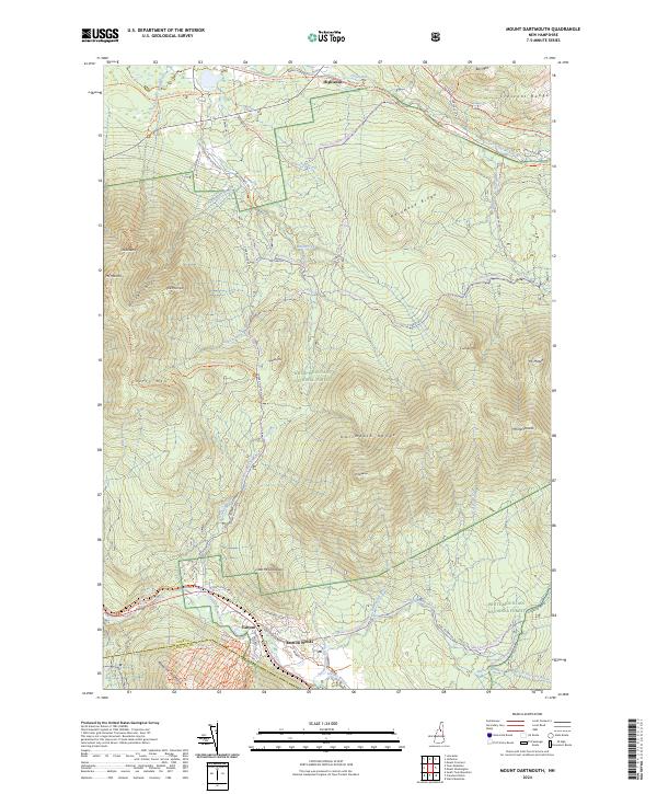 Mount Dartmouth topographic map thumbnail